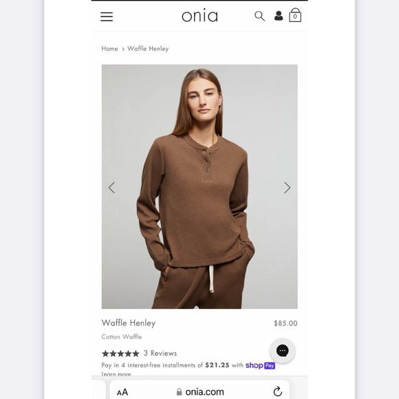 Onia brown waffle set - Picture 2 of 3